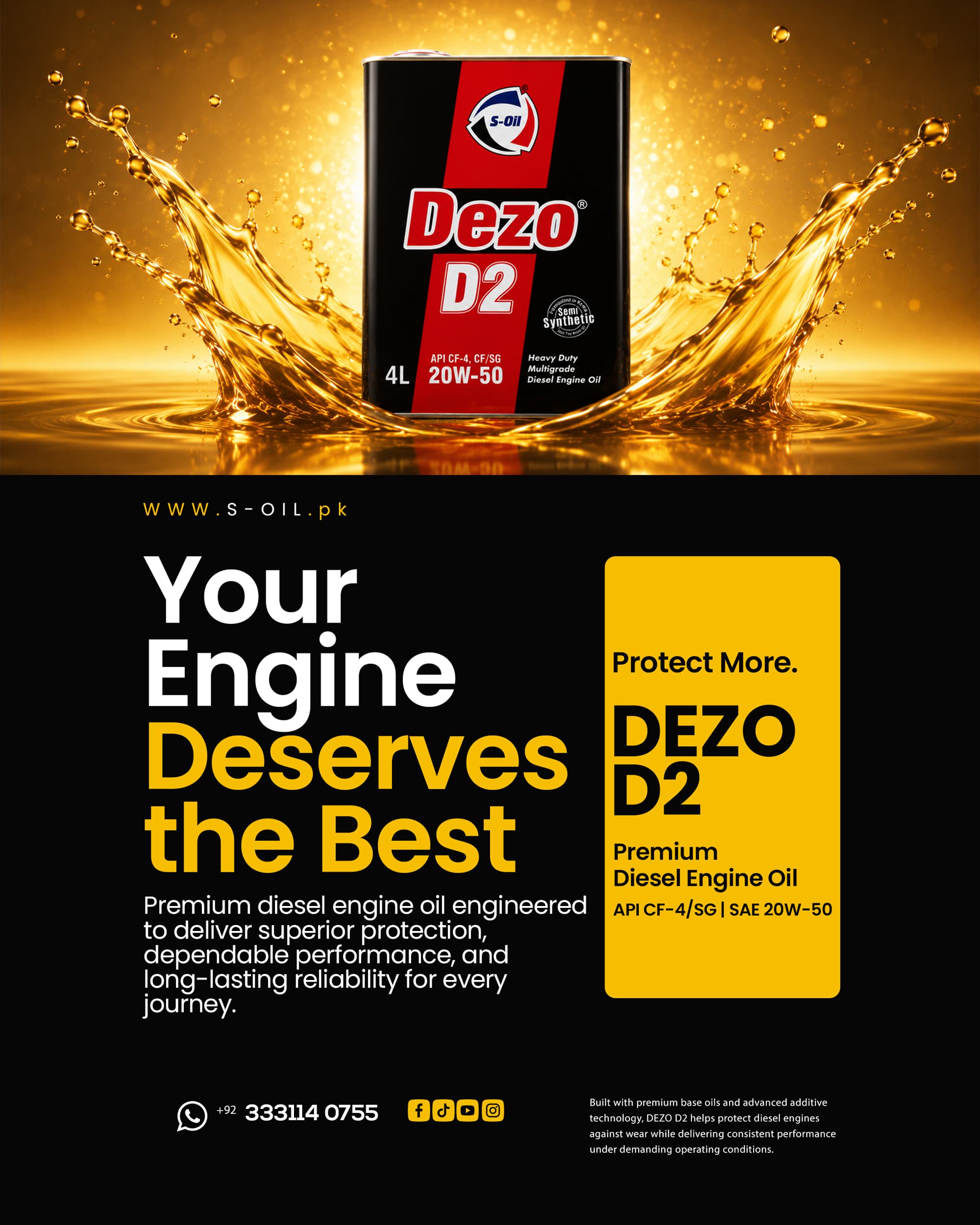 S-OIL Dezo D2 promotional creative